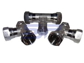 T-Piece 3 x ¾"BSP Swivel nut